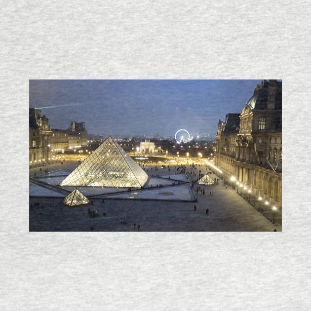 Paris Louvre Museum Courtyard by BlackBeret